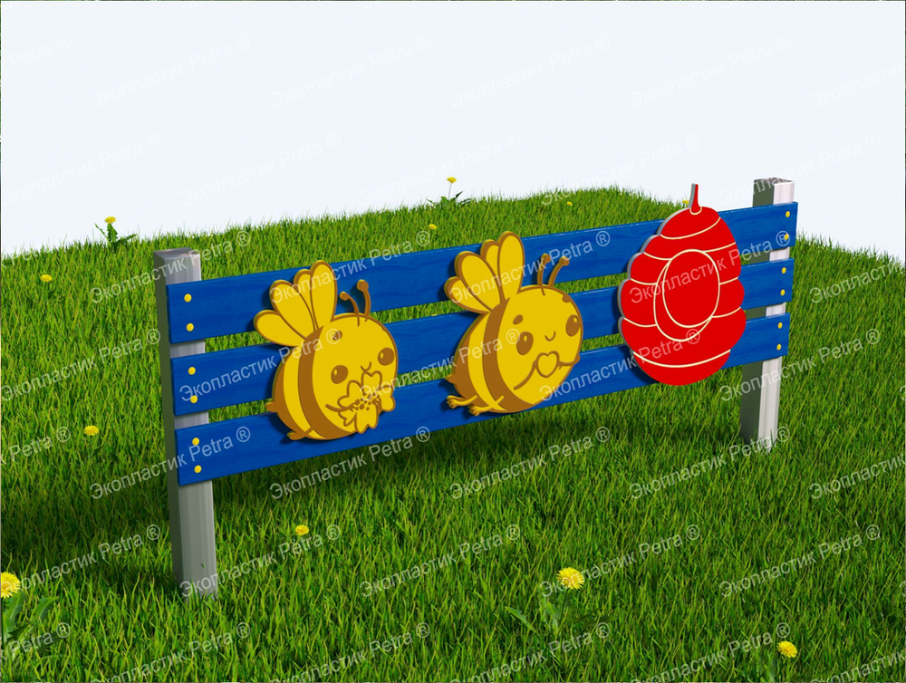 Забор уличный из экопластика Природа, секция 1490х400 мм