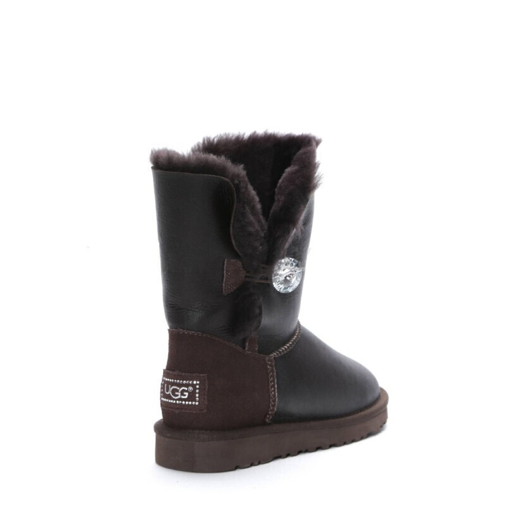Угги Bailey Button Bling Metallic Chocolate