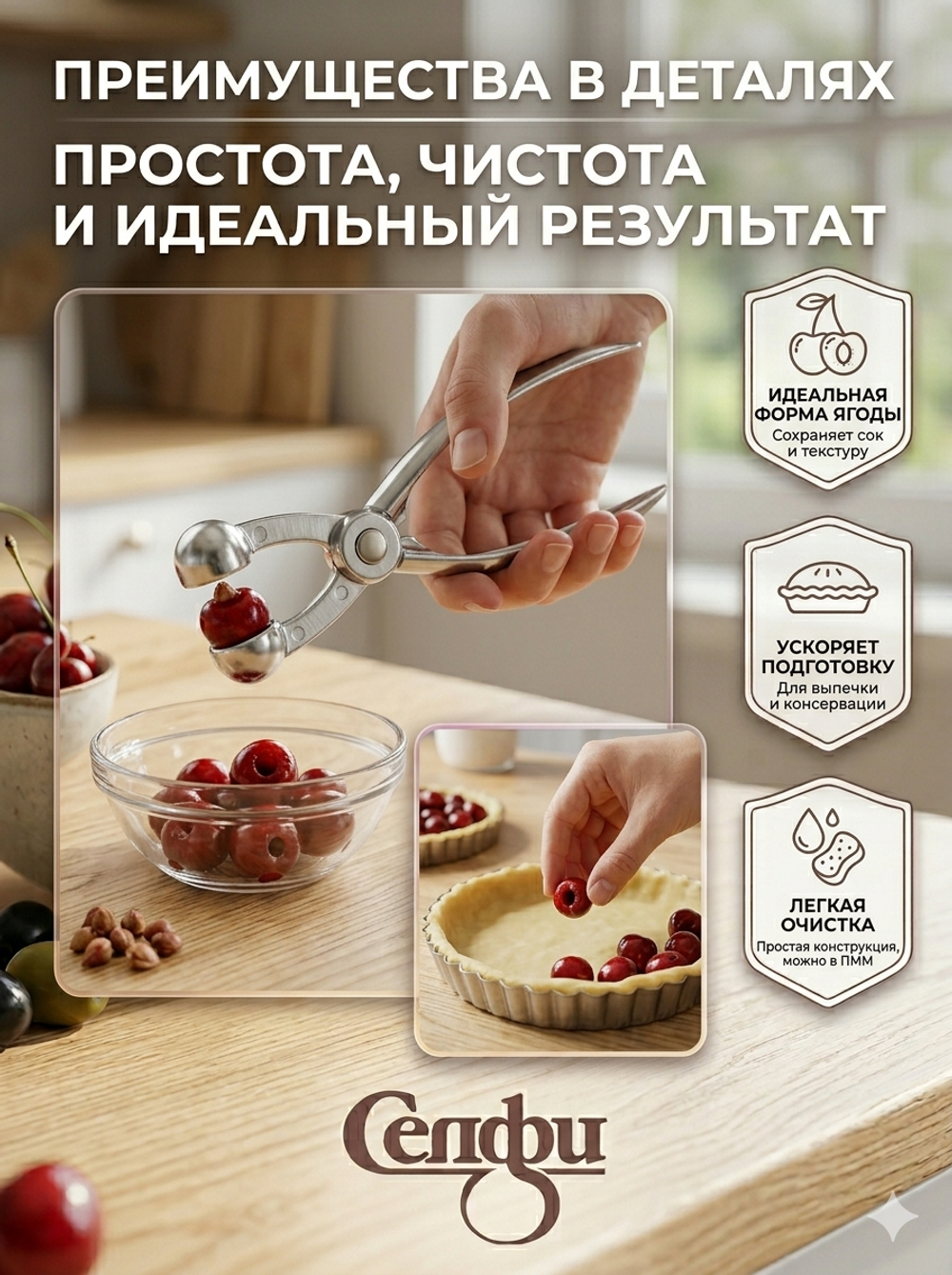 Косточковыдавливатель для вишни и оливок