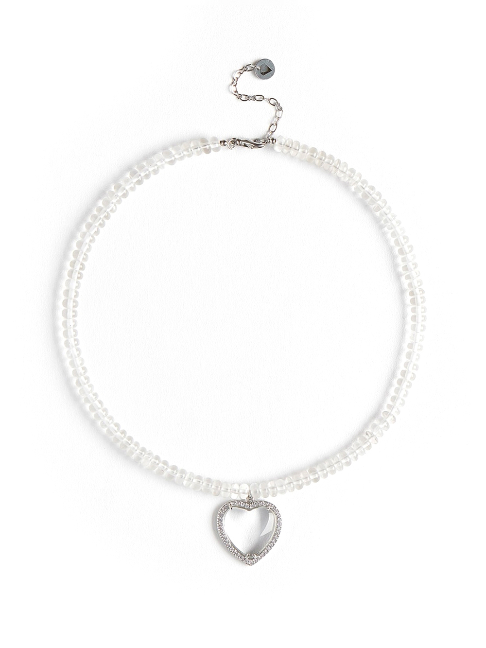 Колье "Glow" из горного хрусталя Silver