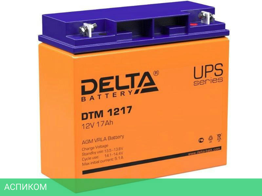Аккумулятор для ИБП Delta DTM 1217
