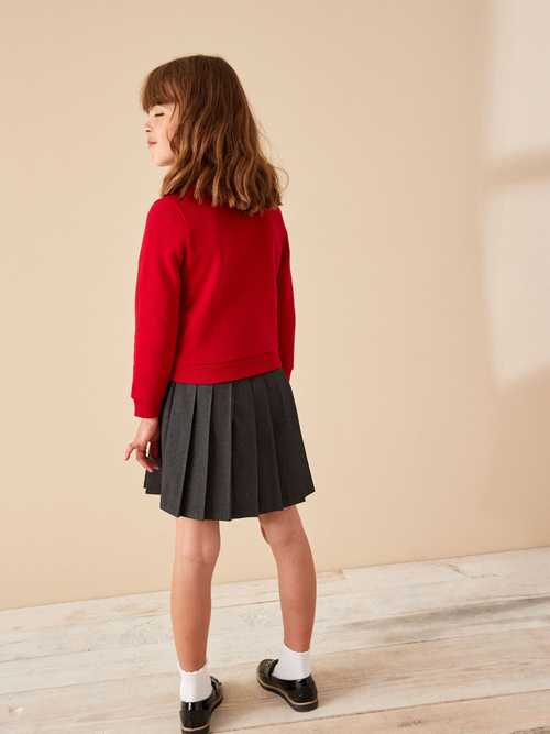 Кардиган школьный с карманами для девочки Next 979-315, Красный