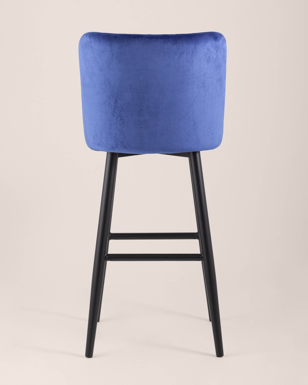 Стул барный Ститч велюр синий