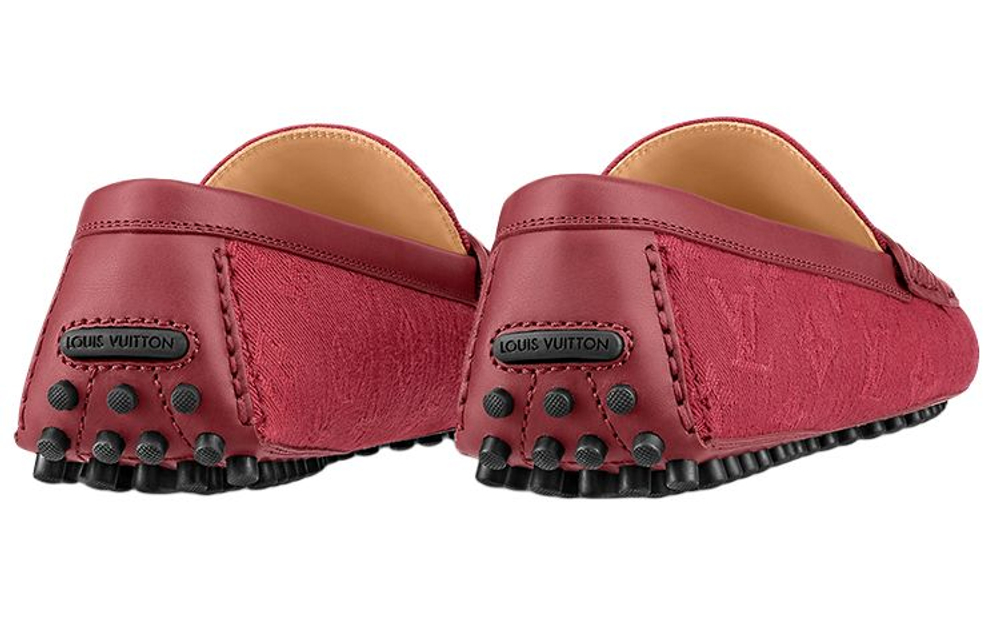 LOUIS VUITTON Hockenheim Gommino Loafers Men"s Red