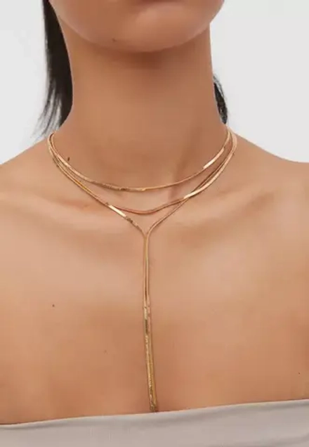 STRADIVARIUS Длинное ожерелье, золотой