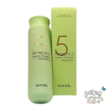 Шампунь для блеска и укрепления с яблочным уксусом и пробиотиками MASIL, 300 мл.