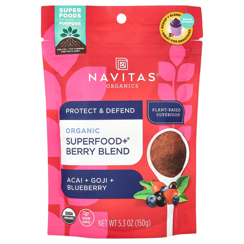 Navitas Organics, Органическая ягодная смесь Superfood + ®, 150 г (5,3 унции)