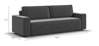 Диван Норд Велюр Monolit серый