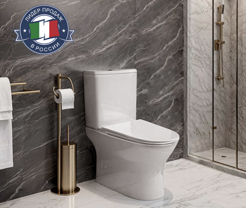 Унитаз BERNINA напольный безободковый Ceruttispa CT7193 (650x340x770)