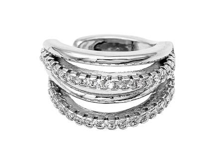 Кафф "Параллели" 8мм, со стразами