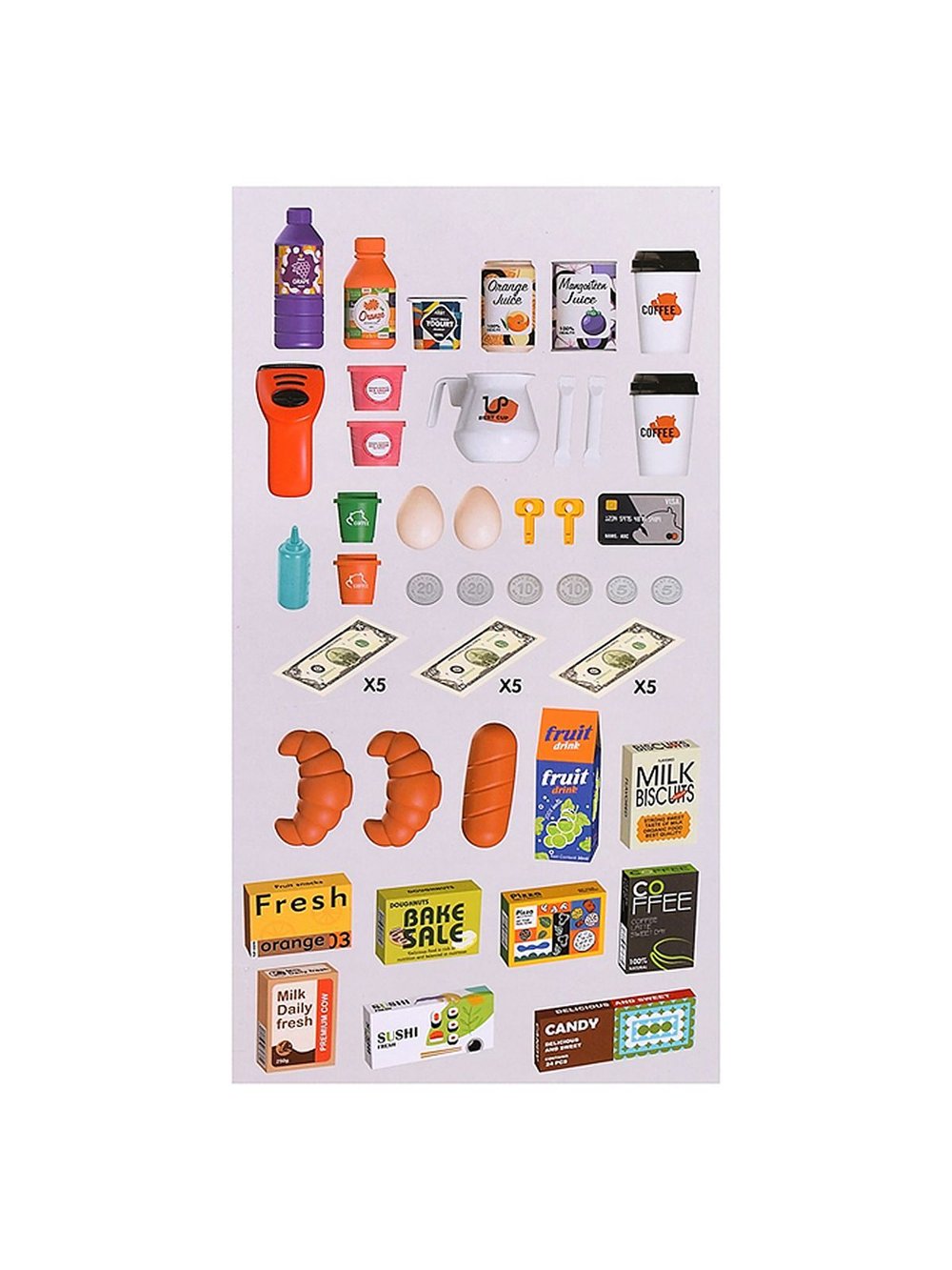 Игровой набор супермаркет Мой магазин 54 предмета (668-130)