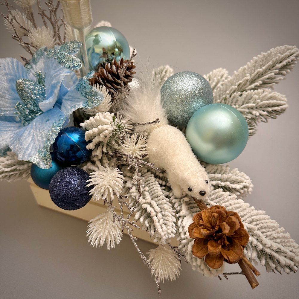 «Снежная сказка» - новогодняя композиция со свечами