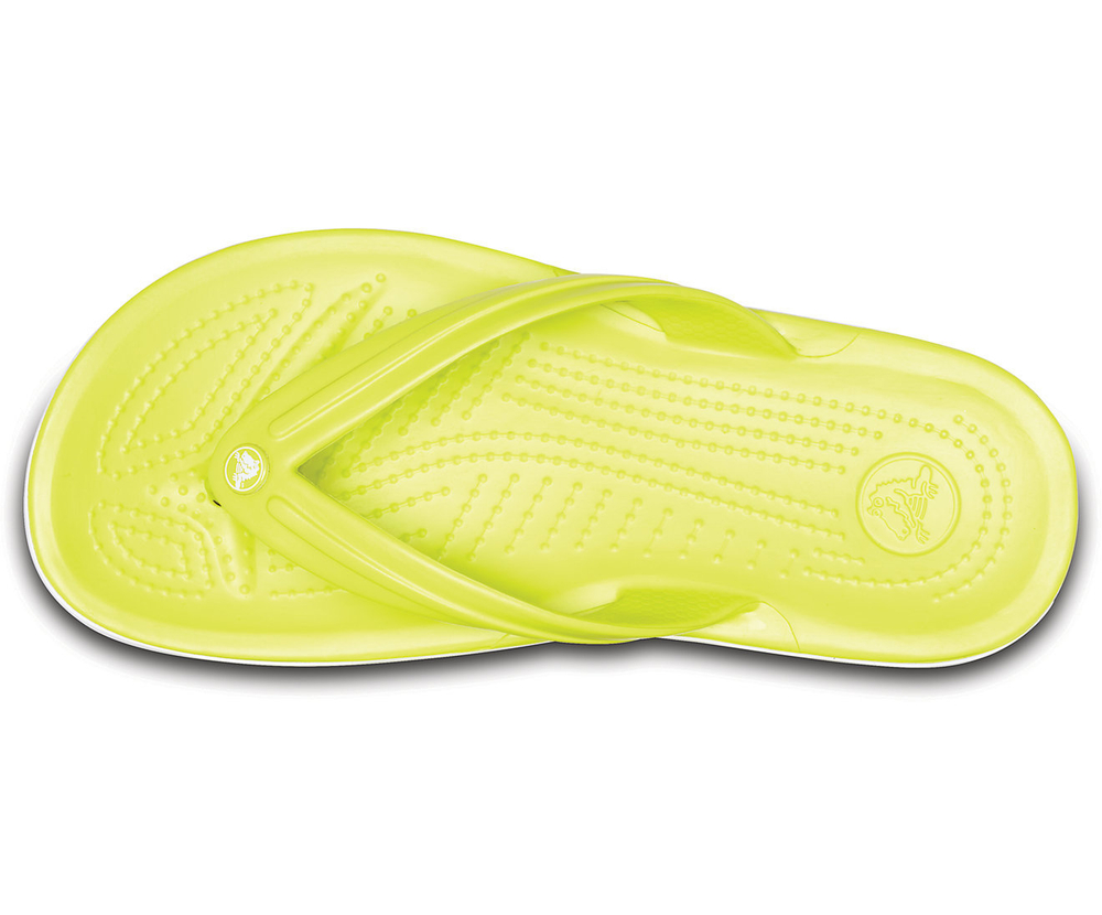 Шлепанцы Crocs Crocband Flip Tennis Ball Green/White