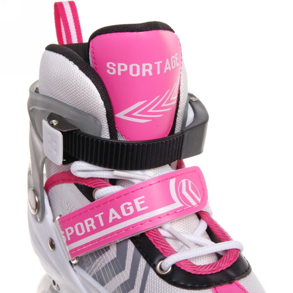 Коньки раздвижные, роликовые с ледовым блоком Sportage Flash R213 (pазмер 34-38)