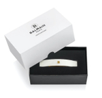 Balmain Hair Couture Заколка-автомат белая глянец размер М Barrette pour cheveux Medium White