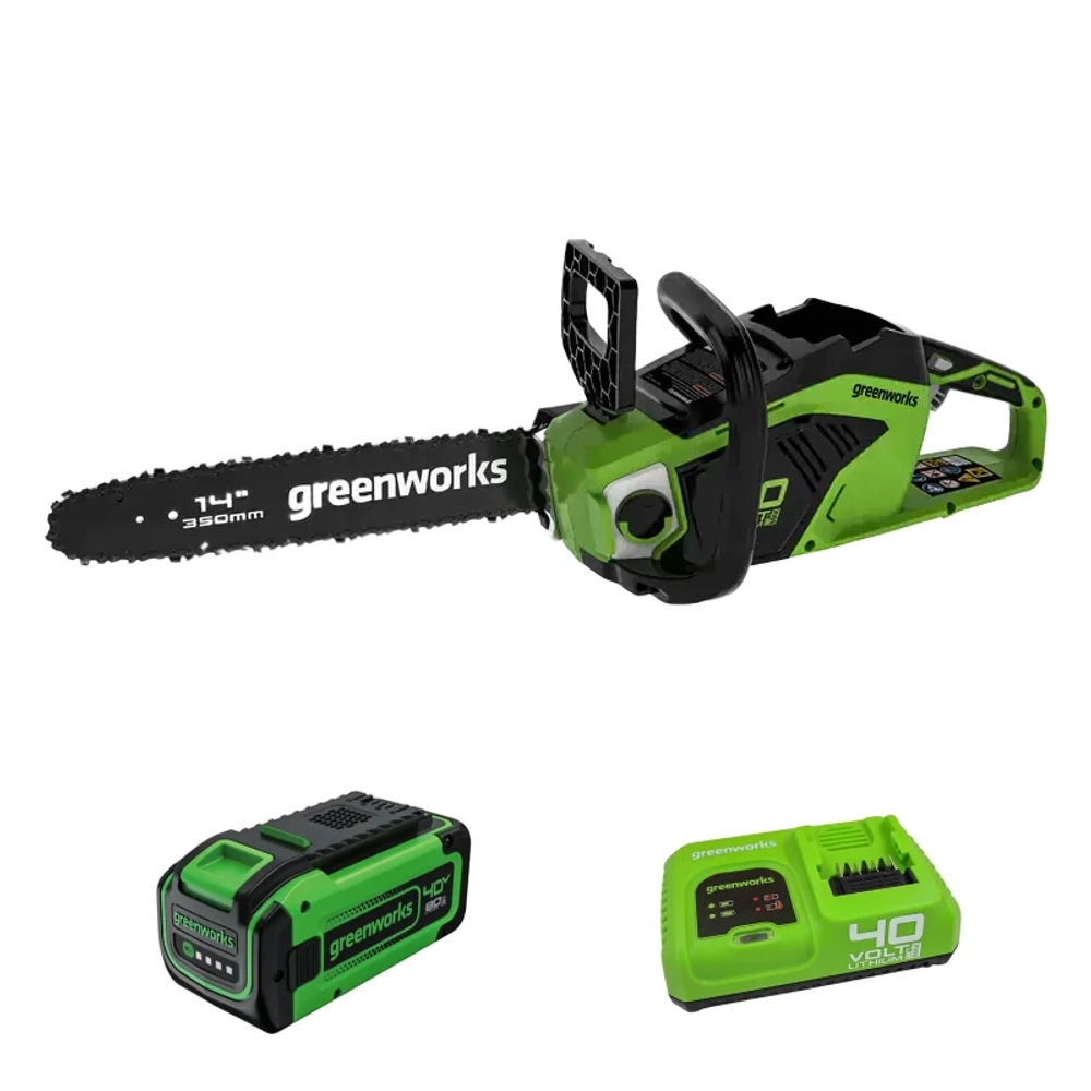Аккумуляторная цепная пила Greenworks GD40CS15K8 (1 x 8 Ач, Быстрое ЗУ) 2005707U8F