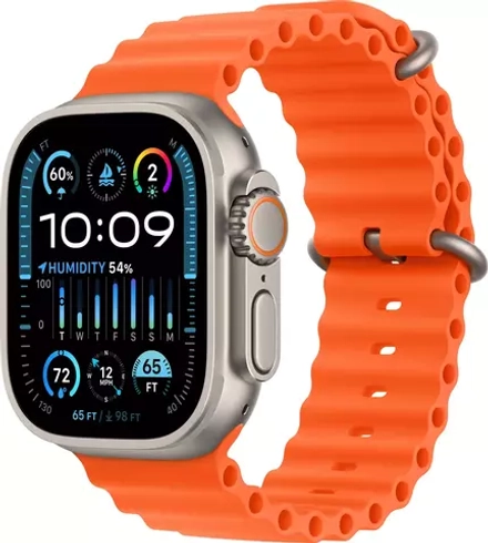 Умные часы Apple Watch Ultra 2 49 мм Titanium Case GPS + Cellular, Orange Ocean Band