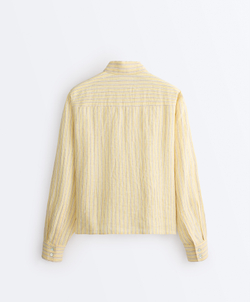 Oysho Короткая рубашка из 100%-го льна, желтый