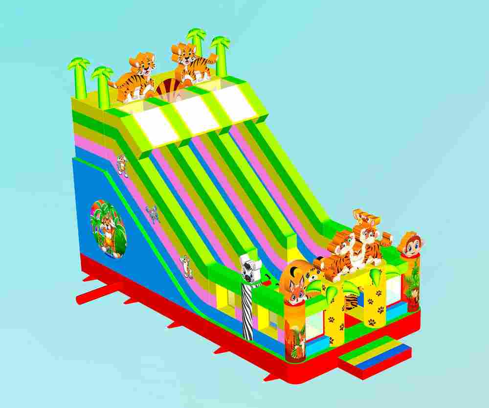 Коммерческий надувной батут «Тигриная страна 4», 8*4*5 м