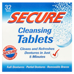 Secure Denture, Очищающие таблетки, 32 таблетки