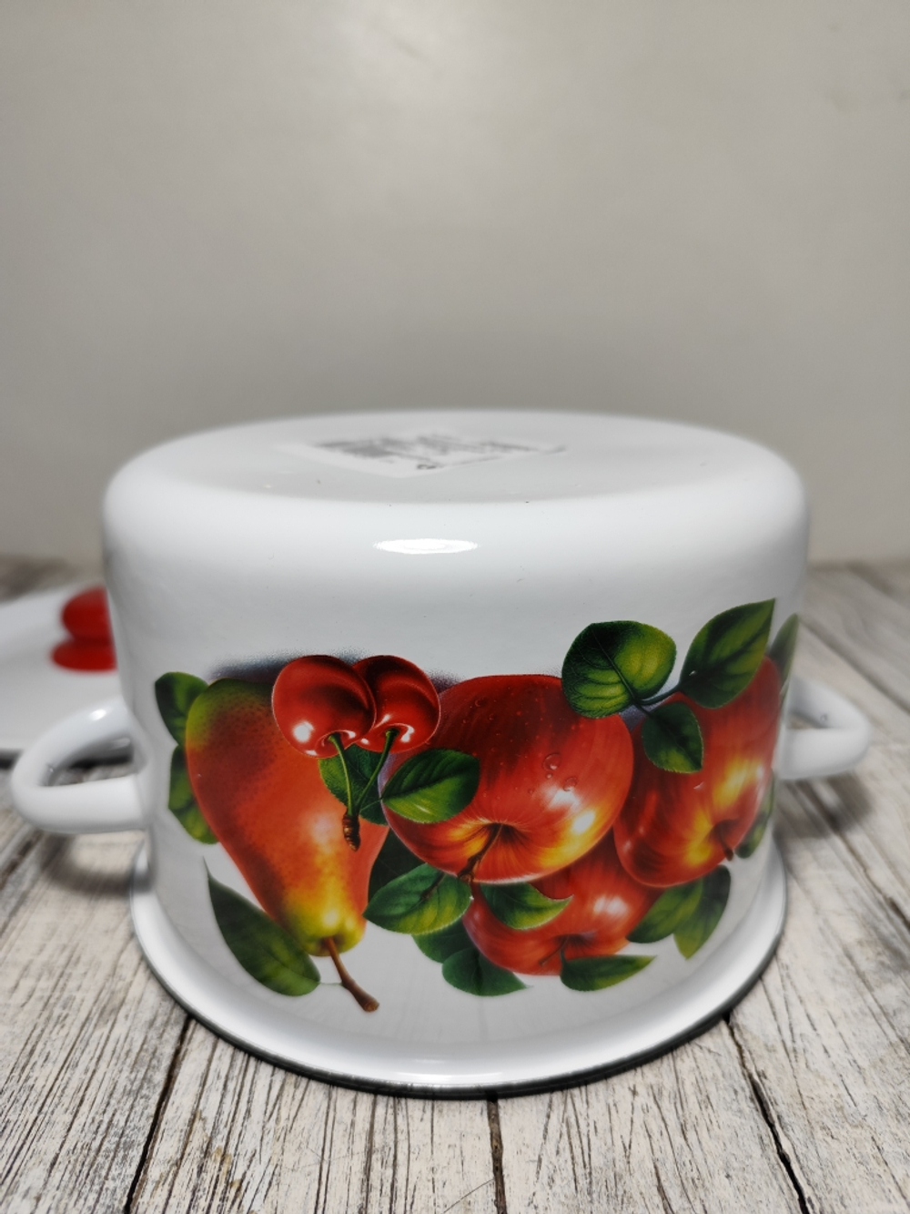 Кастрюля 2,9л с рисунком Яблоки и груша бел 1с16с
