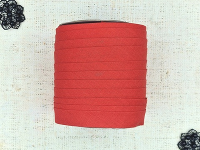Косая бейка х/б, ш. 2 см, красный