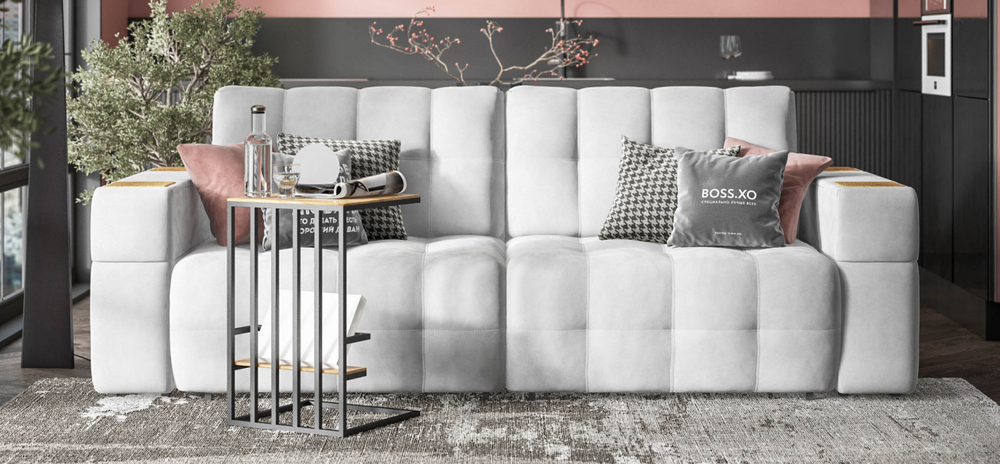 Босс ХО Стол-приставка Дымчатый Крафт