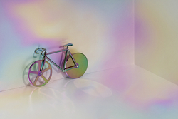 Нож для пиццы из нержавеющей стали the fixie, радужный