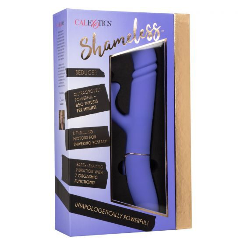 Фиолетовый вибратор-кролик Shameless Seducer - 25,5 см.