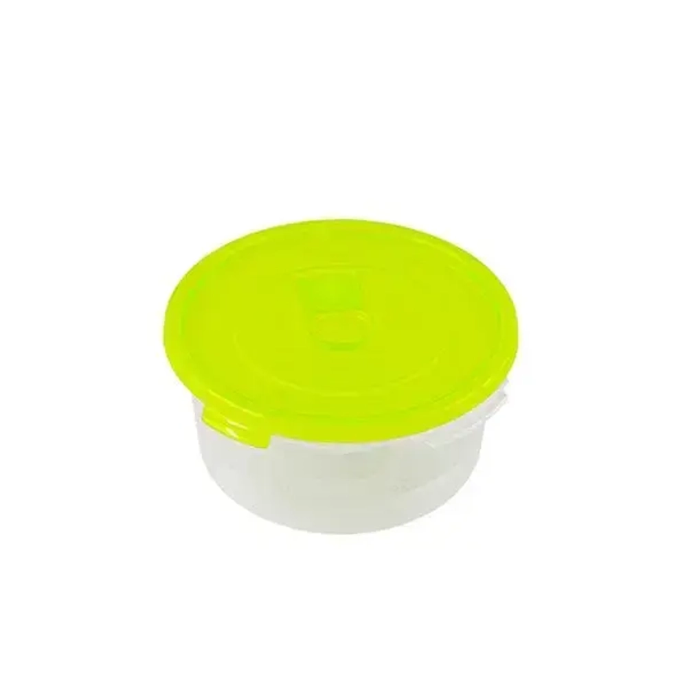 Контейнер для СВЧ 0,8 круглый с клапаном СМАЙЛ