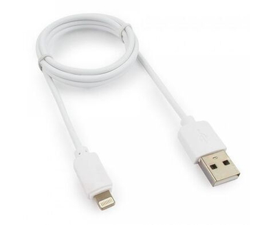 Кабель USB - 8pin для iPhone5/6/7/8/X, IPod, IPad Гарнизон, 1м, белый
