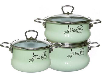Набор кастрюль "Maestro" №13 салатовый