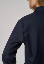 Рубашка-жакет укороченная синяя