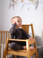 Комбинезон на манжетах Mjölk Sleep and Play Steel Grey, с рукавом реглан