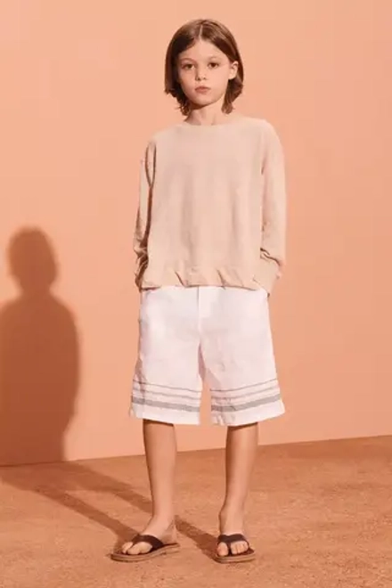 ZARA СВИТЕР С КРУГЛЫМ ВЫРЕЗОМ, БЕЖЕВЫЙ