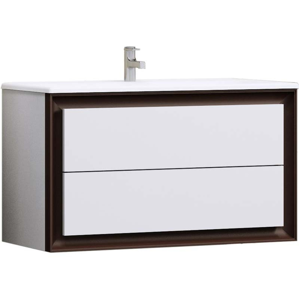 Тумба Капри 80 Белый глянцевый/Орех антикварный (Нагал, Р46) рак.Florentina "Болеро 800"