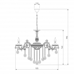 Подвесная люстра Bogate's 283/10 серебро