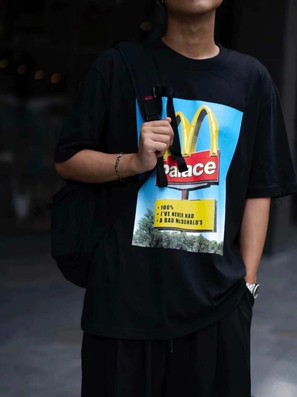 Palace McDonald's Sign Black T-Shirt