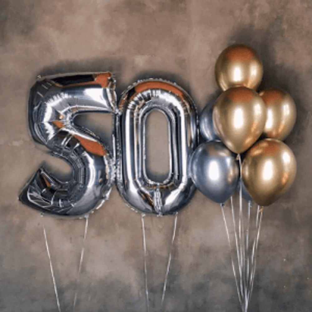 Композиция из шаров на юбилей 50 лет