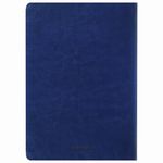 Тетрадь 48 л. в клетку обложка гладкий кожзам, сшивка, A5 (147х210мм), ТЕМНО-СИНИЙ, BRAUBERG VIVA, 403889