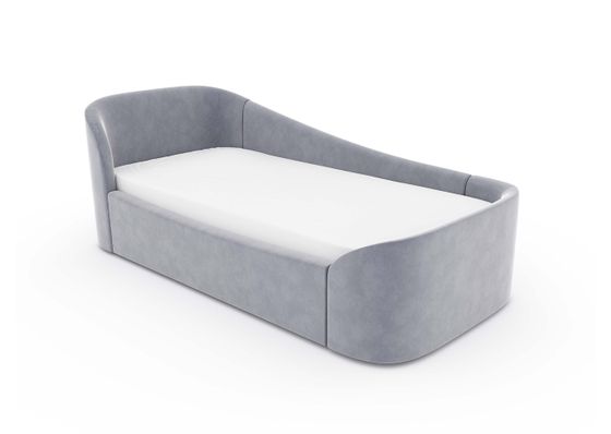 Диван-кровать Kidi Soft с низким изножьем 90х200 см, серая антивандальная ткань