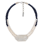 Колье Nature Bijoux, Pacifique, двойной, с перламутром,  жемчугом и лазуритом, NB26.1-15-43811 (сини