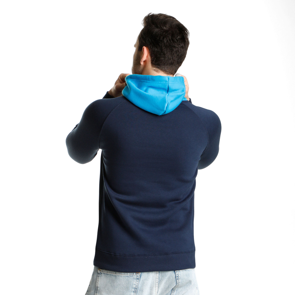 Мужская кофта теннисная Australian Open AO Colour Block Hoody Men - Dark Blue, Blue