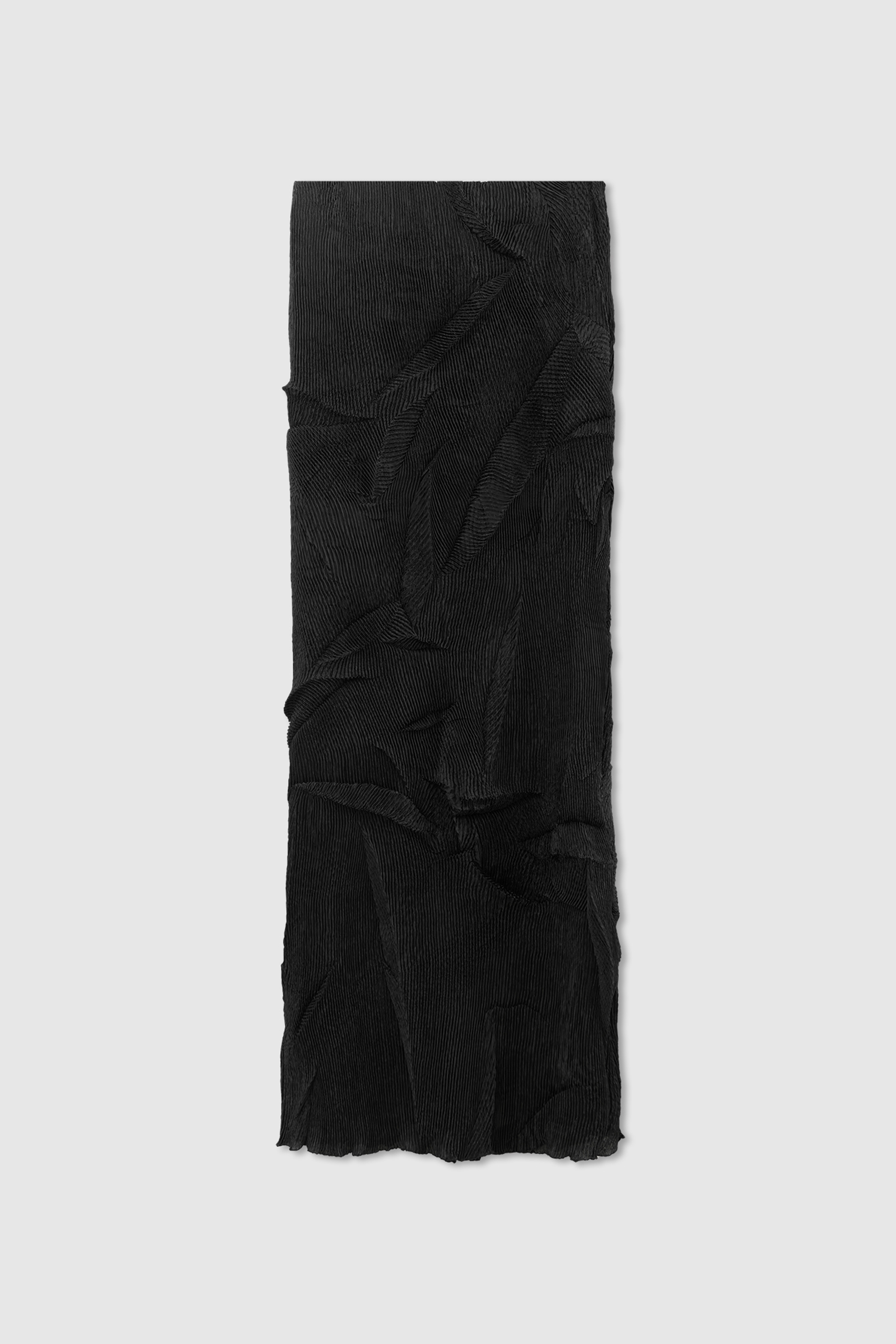 Юбка из гофрированной ткани черная