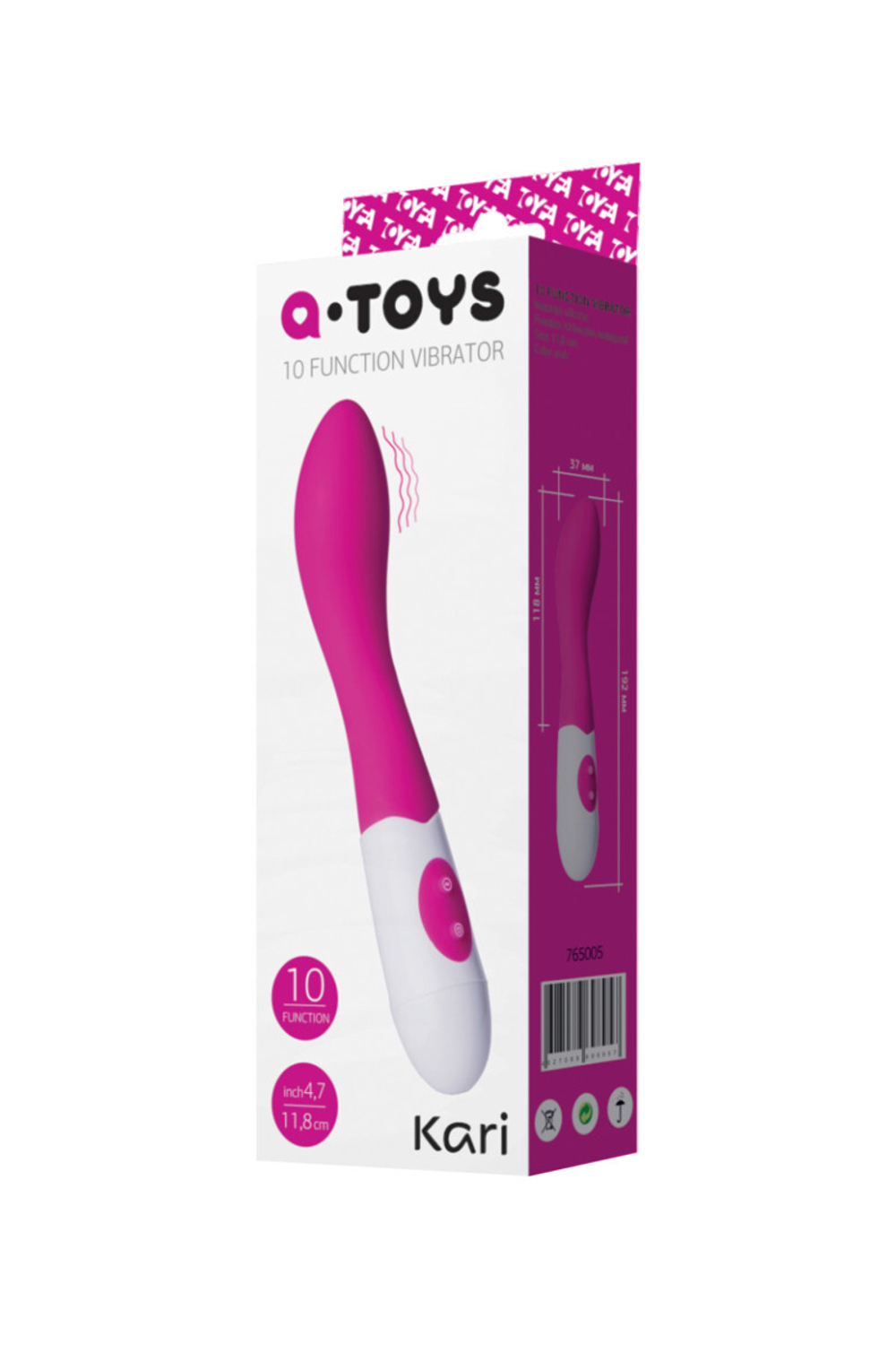 Стимулятор точки G A-Toys by TOYFA Kari, силикон, розовый, 19,2 см