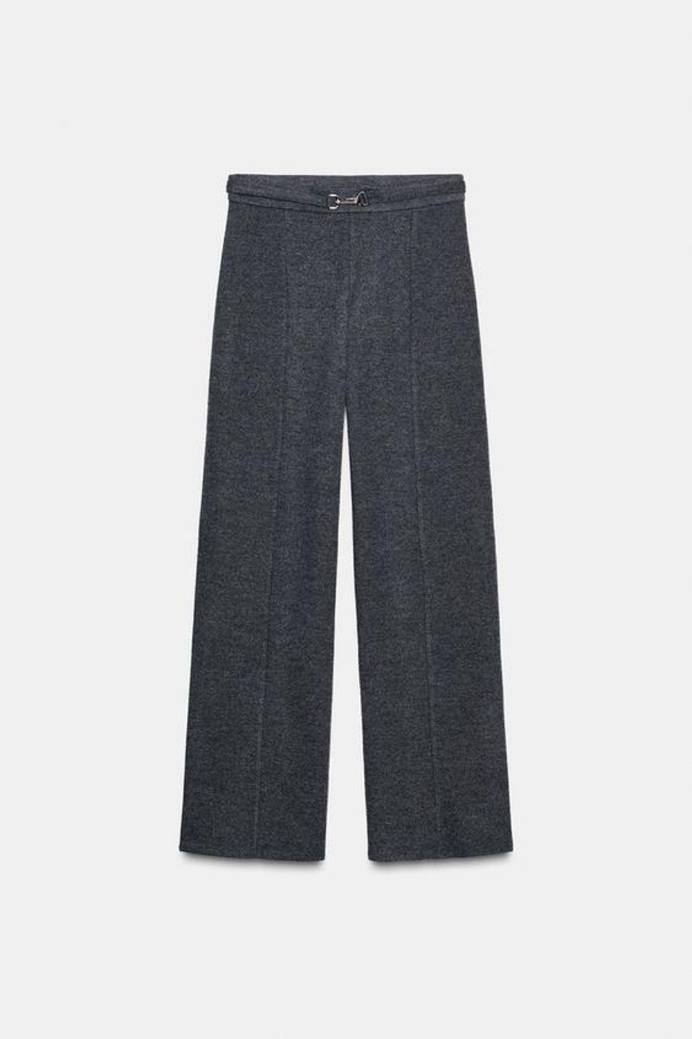 ZARA МЯГКИЕ БРЮКИ ИЗ САРЖИ, СЕРЫЙ МЕЛАНЖ