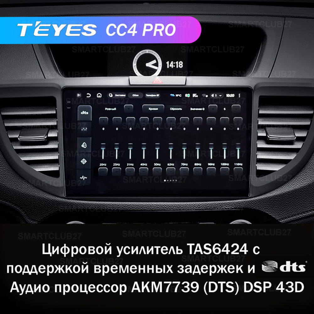 Teyes CC4 Pro 10,2" для Honda CR-V 4 2011-2018