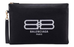 Balenciaga Cotton With Leather Clutch Regular Men"s Black