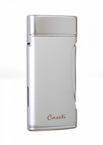 Зажигалка Caseti сигарная турбо (двойное пламя), серебристая CA583-3