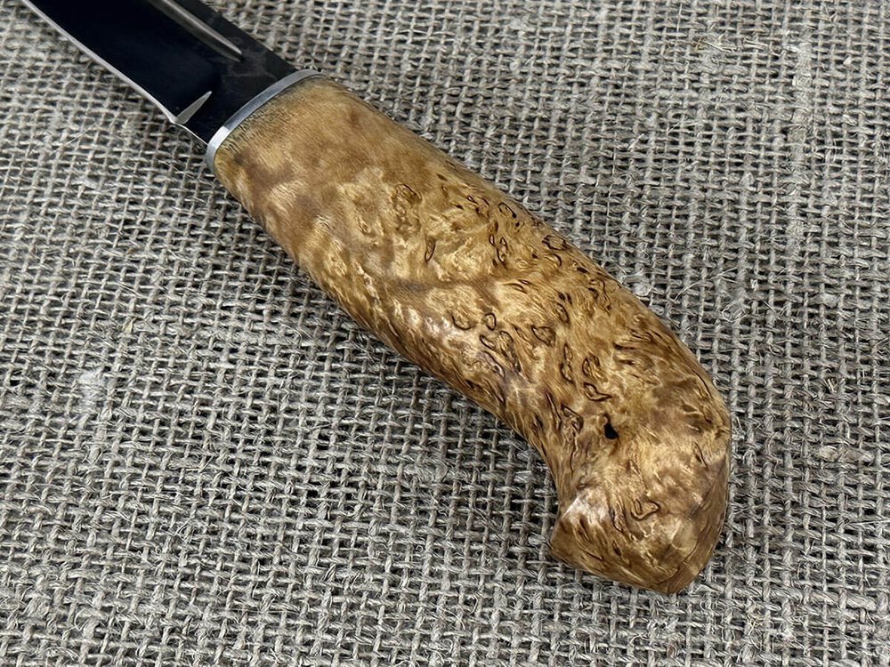 Финский нож Пуукко, сталь Х12МФ, рукоять карельская берёза